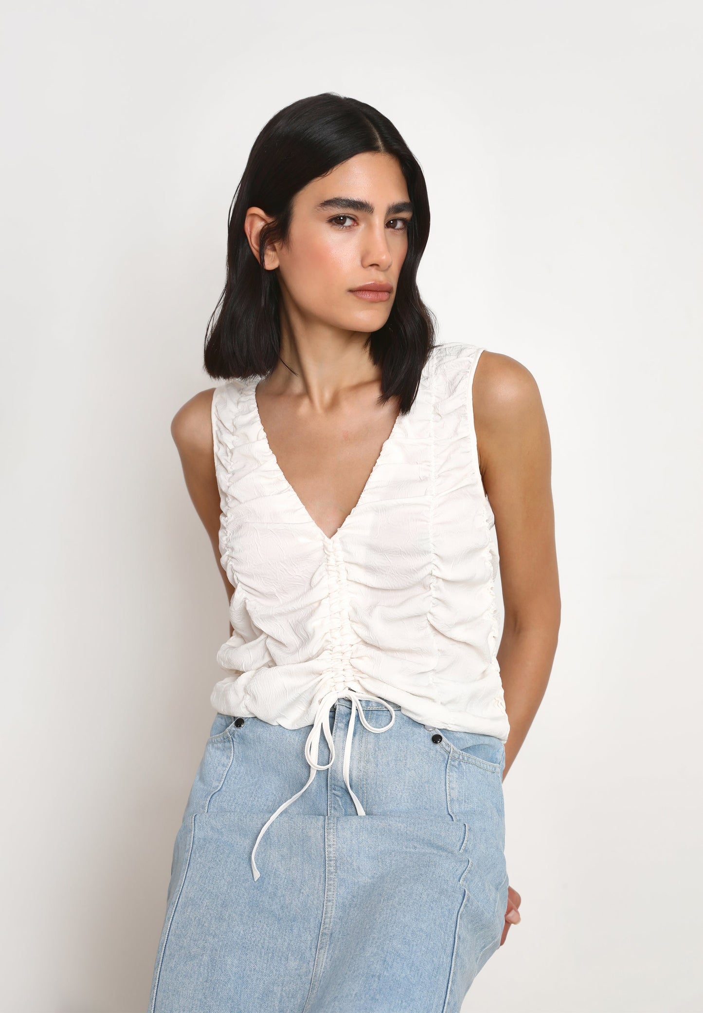 TOP WITH GATHERED DETAILS