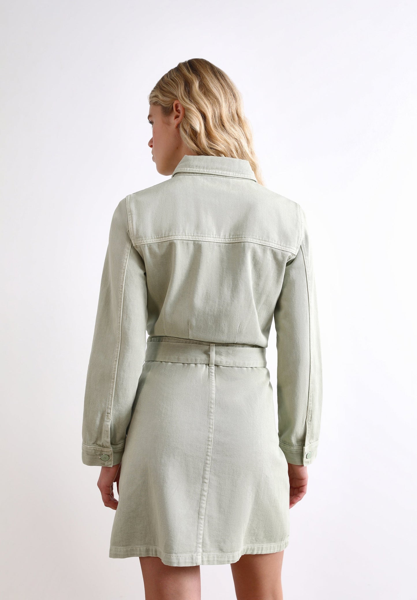 DENIM DRESS WITH BOW