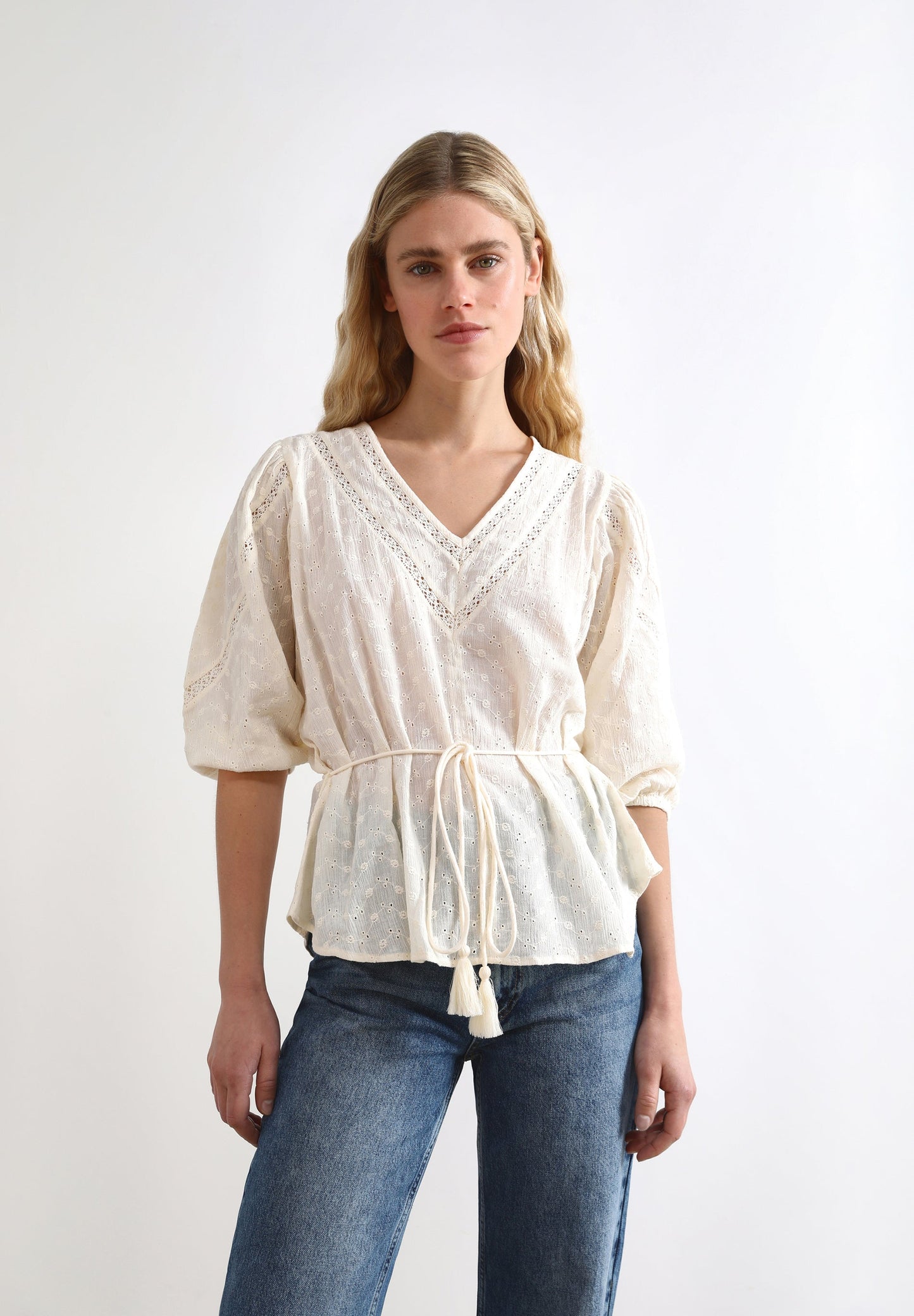 POINTELLE BLOUSE