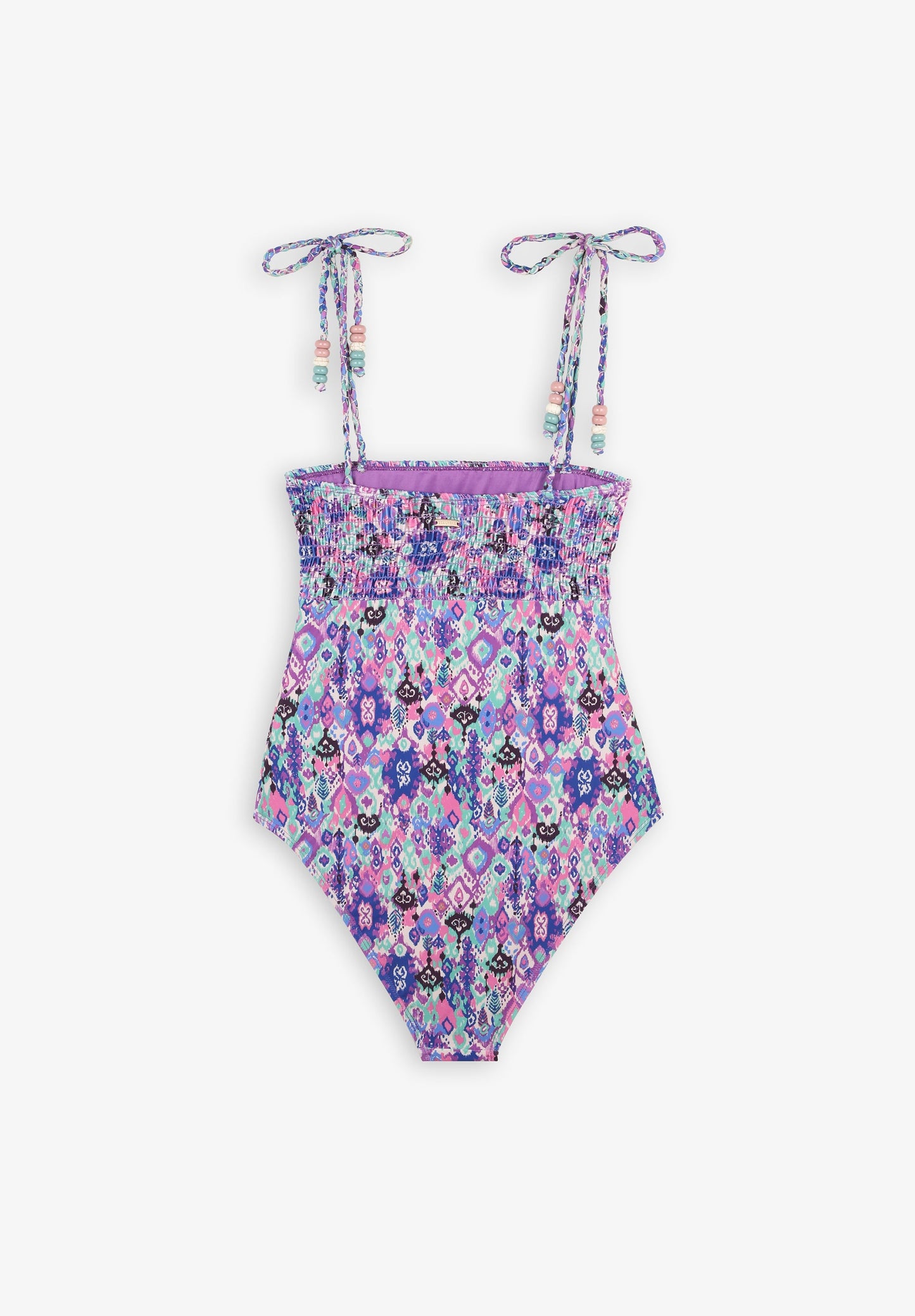 PRINT SWIMSUIT WITH BEADS
