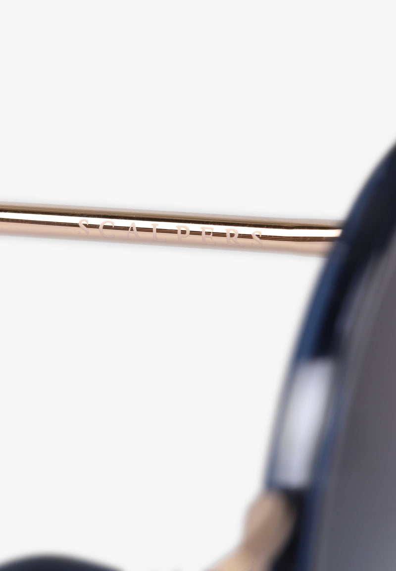 ROUND METALLIC SUNGLASSES