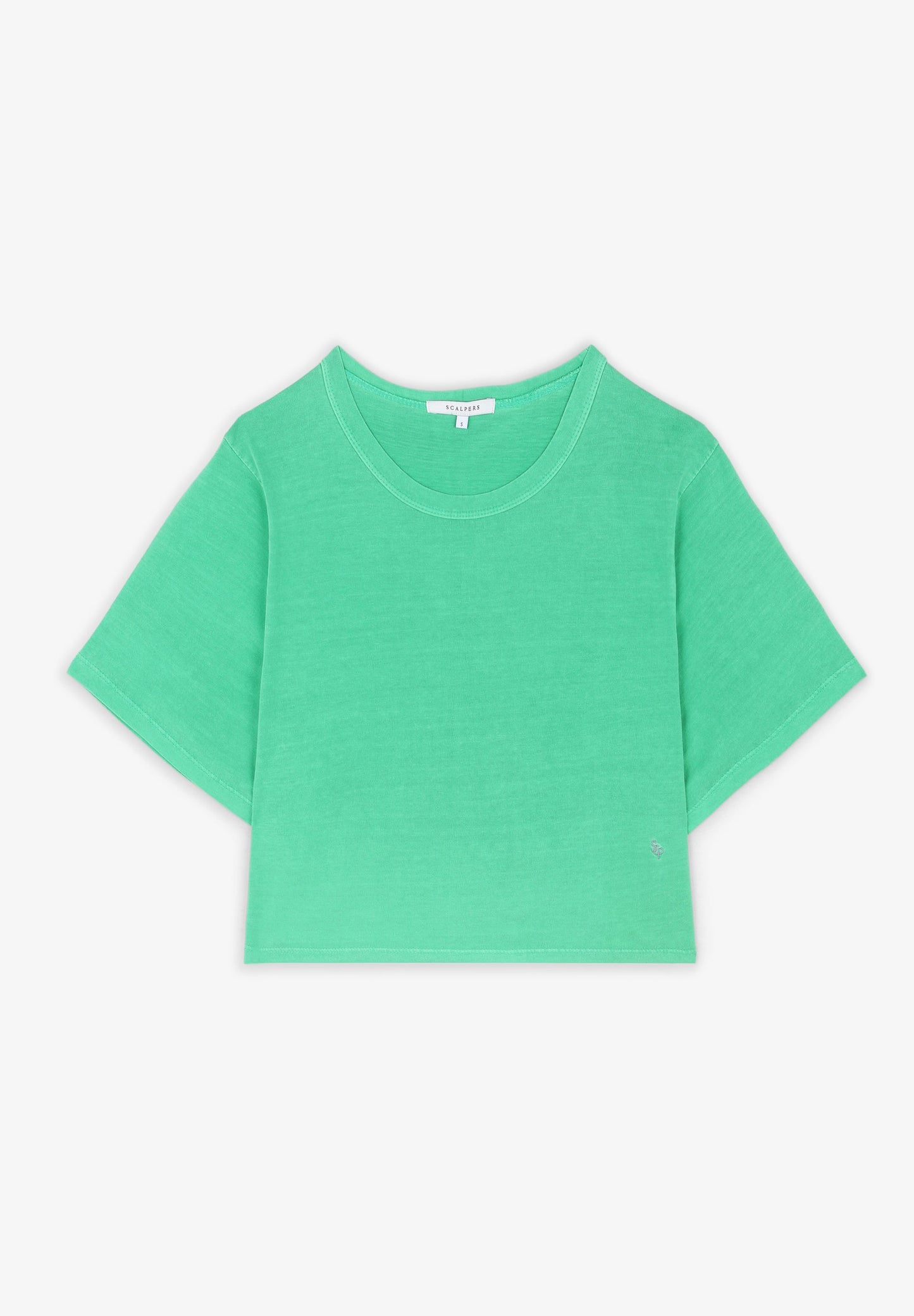 CROPPED T-SHIRT WITH MINI EMBROIDERY