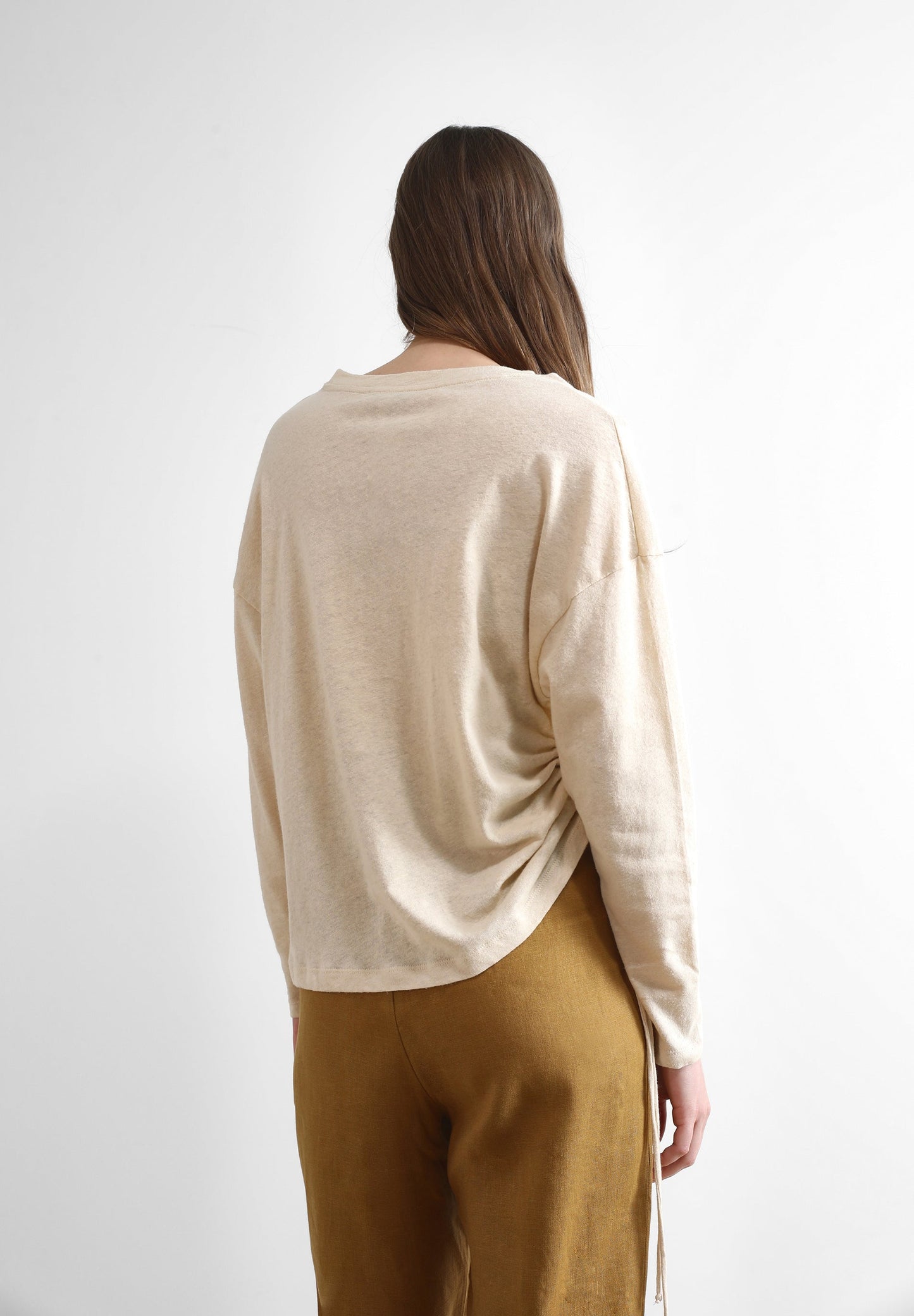 LONG SLEEVE LINEN T-SHIRT