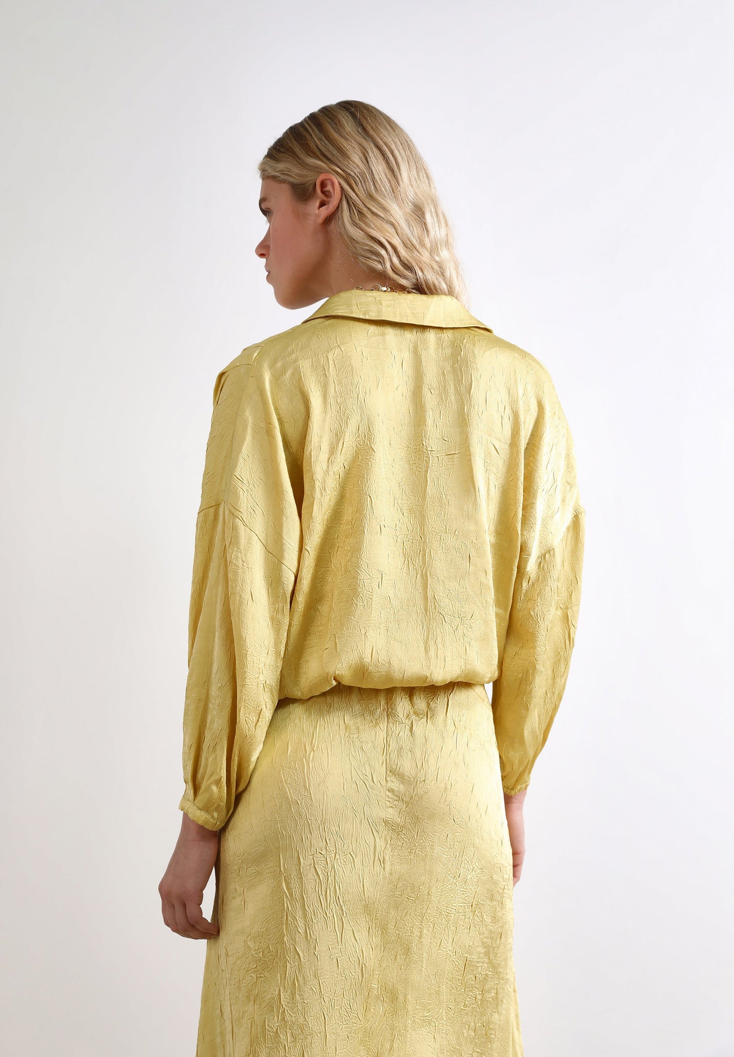 DOUBLE-BREASTED JACQUARD BLOUSE