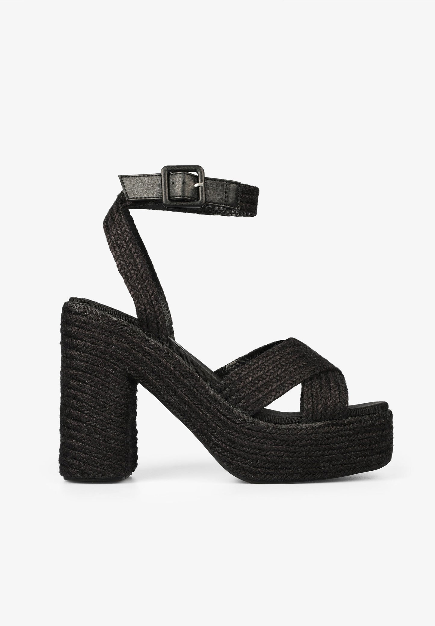 HIGH HEEL RAFFIA SANDALS