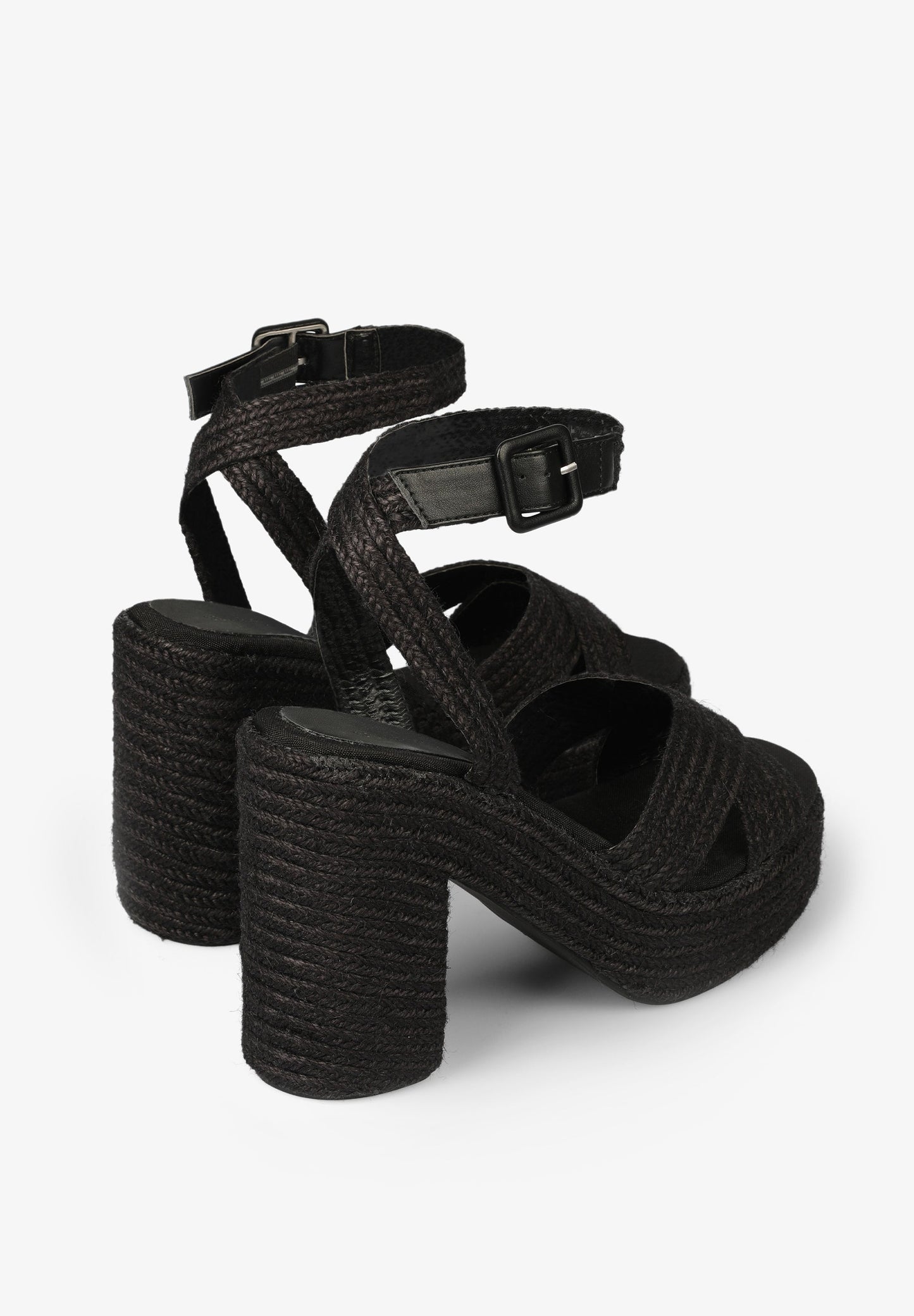 HIGH HEEL RAFFIA SANDALS