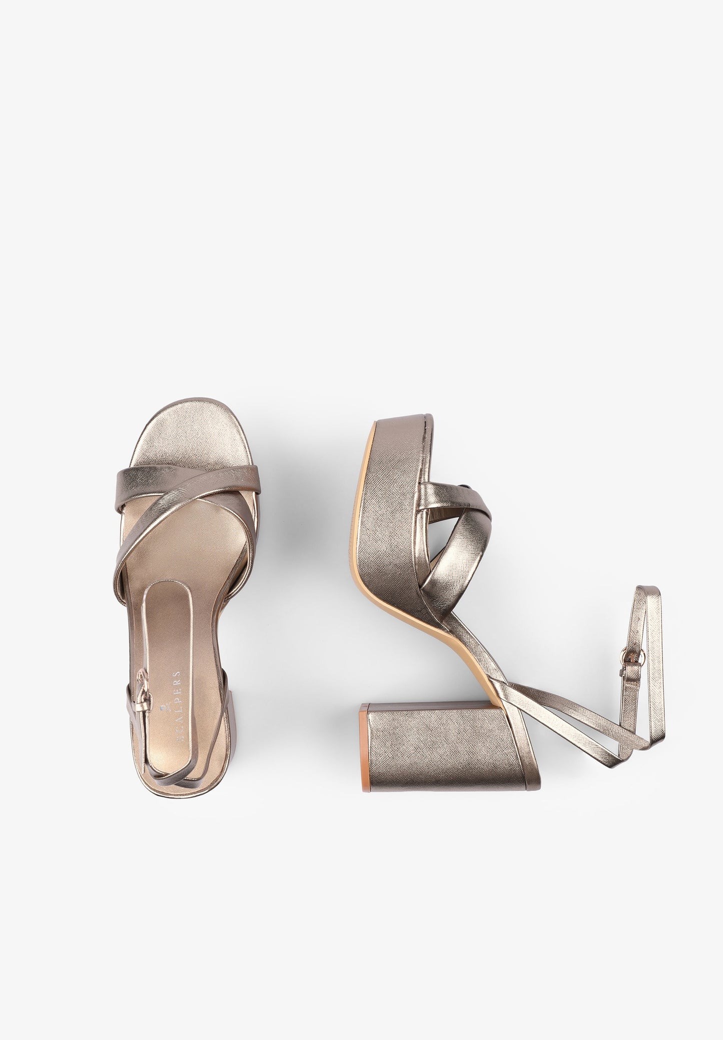 METALLIC PLATFORM SANDALS