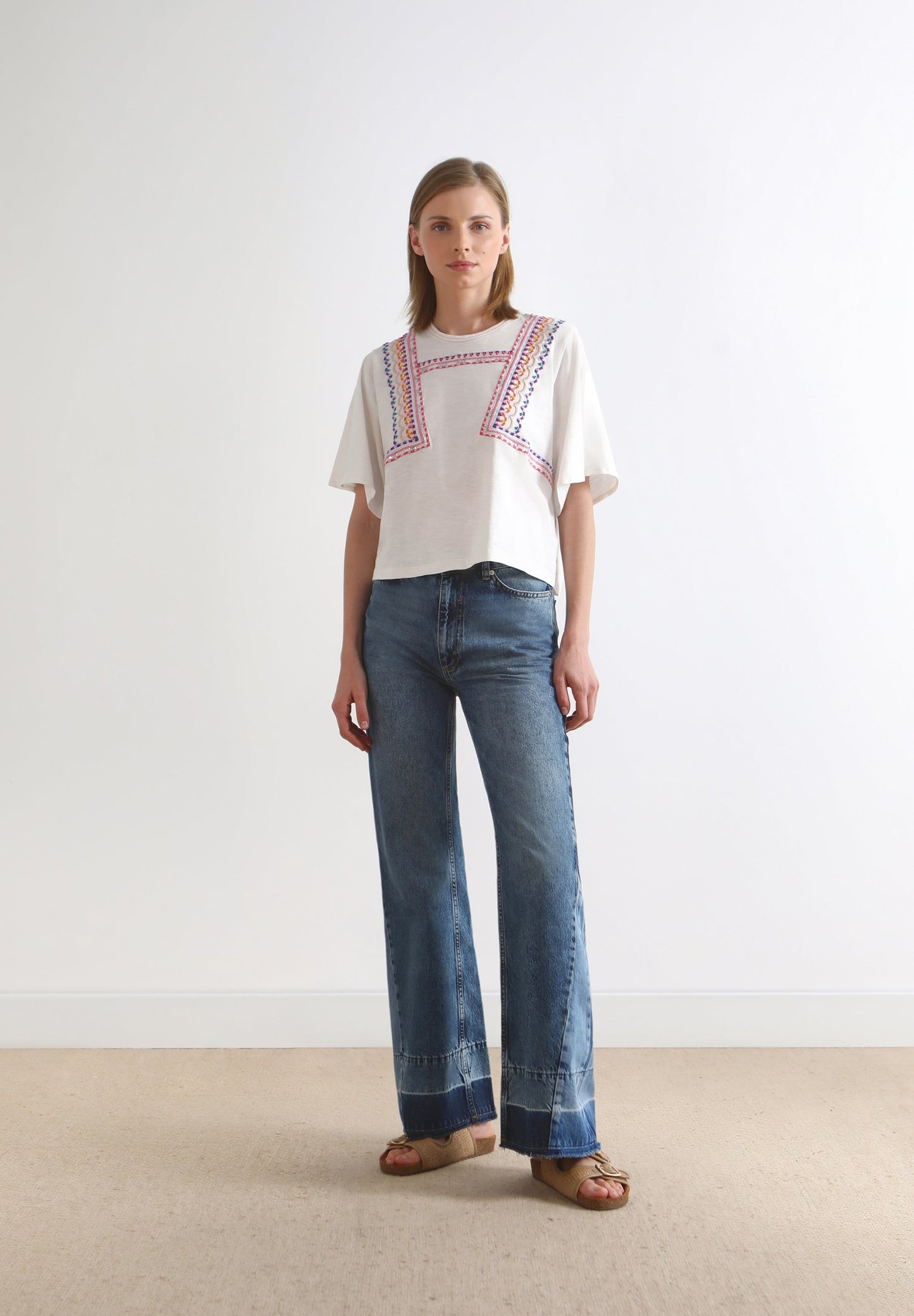 T-SHIRT WITH BEADWORK