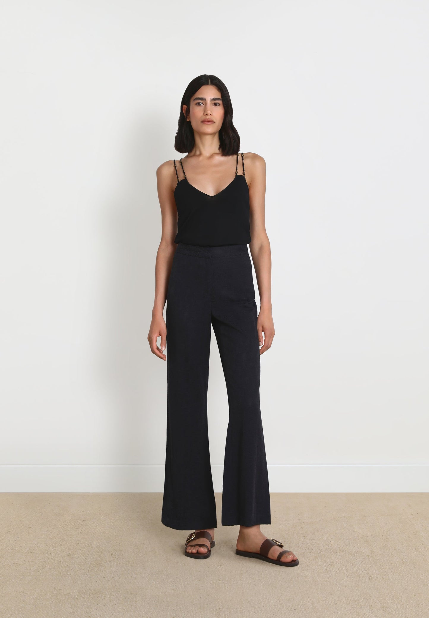 FLARED JACQUARD CULOTTES