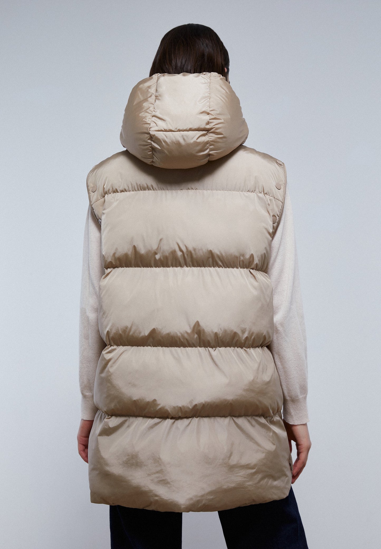 LONG PARKA WITH DETACHABLE SLEEVES