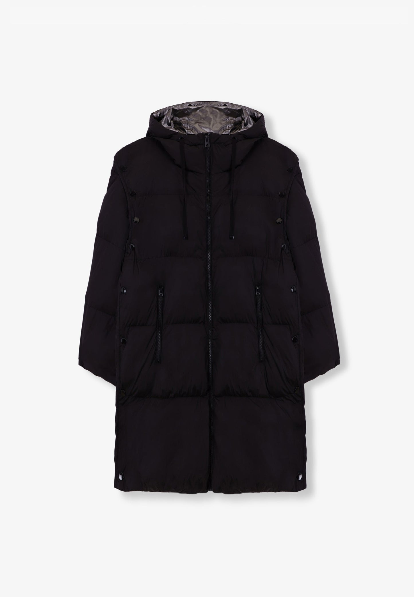 LONG PARKA WITH DETACHABLE SLEEVES