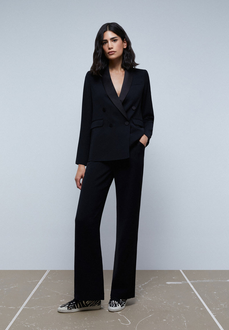 TUXEDO-STYLE DOUBLE-BREASTED BLAZER