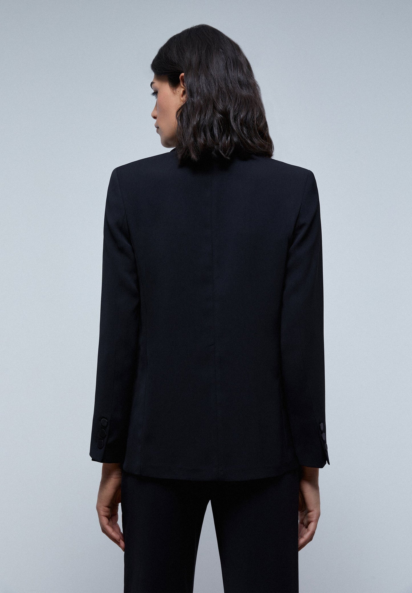 TUXEDO-STYLE DOUBLE-BREASTED BLAZER