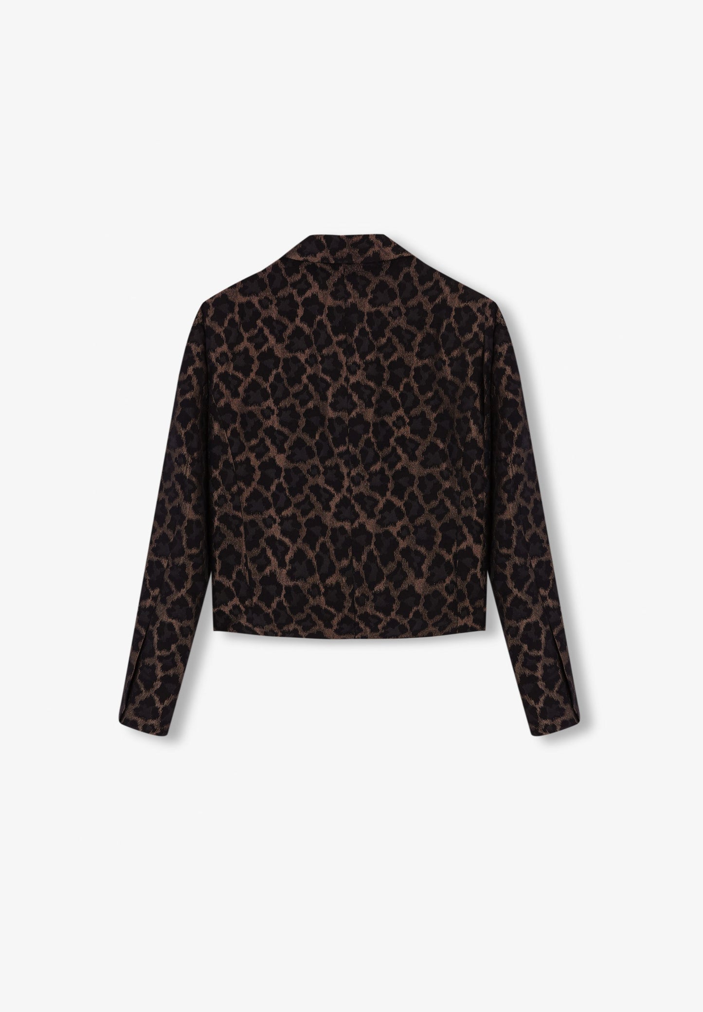 CROPPED ANIMAL PRINT BLAZER