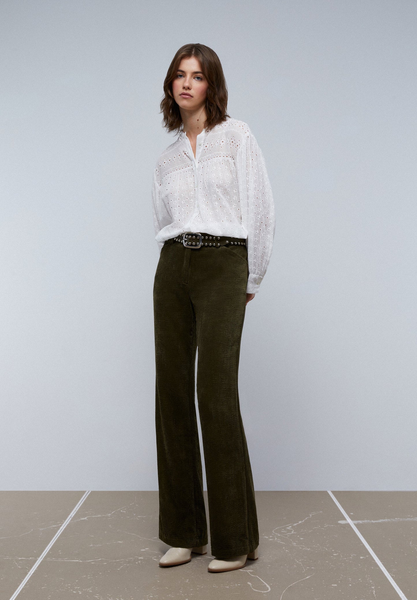 BLOUSE WITH SWISS EMBROIDERY