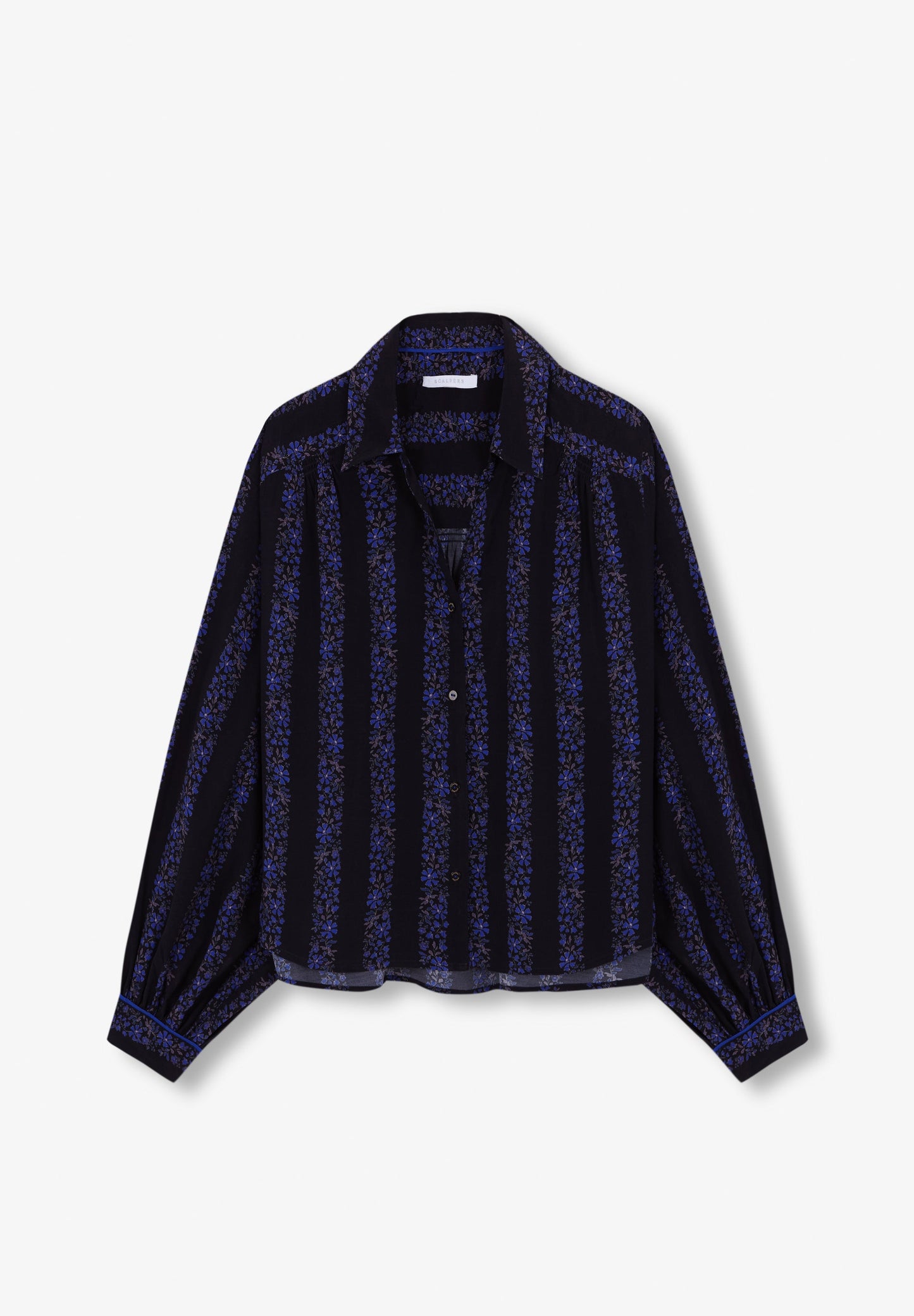 FLORAL STRIPED BLOUSE