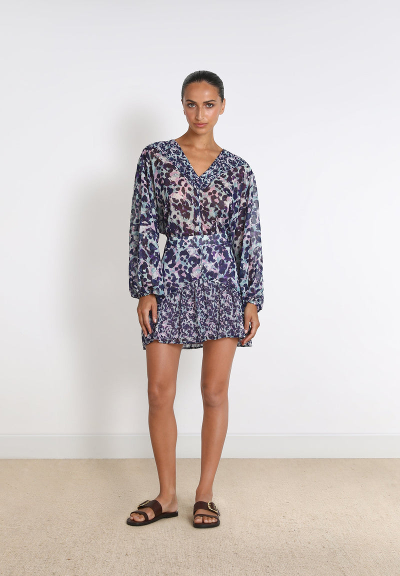 ANIMAL PRINT BLOUSE