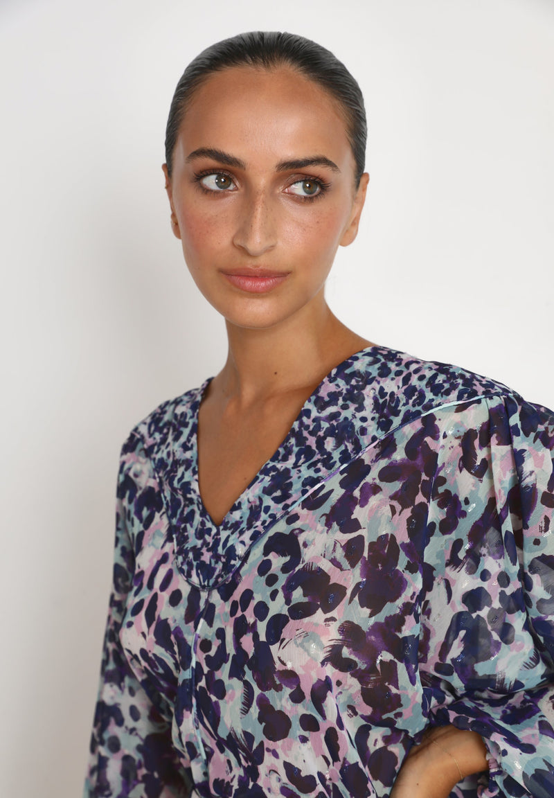 ANIMAL PRINT BLOUSE