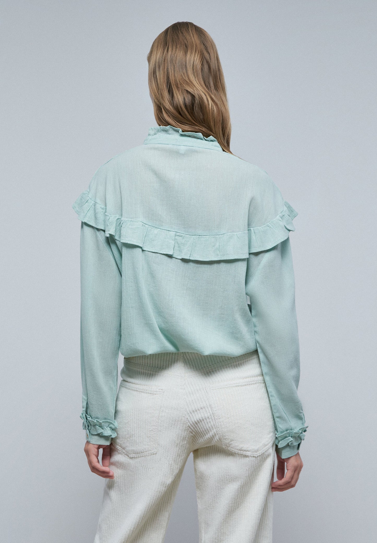 GINGHAM RUFFLED YOKE