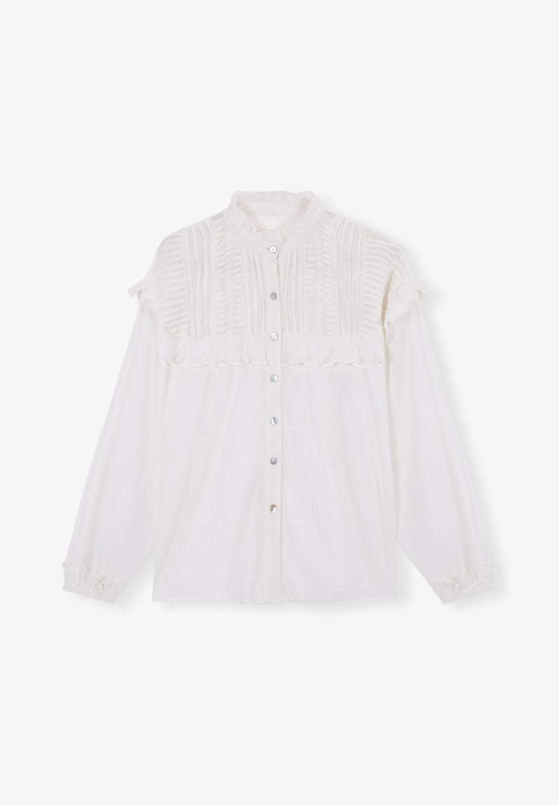 GINGHAM RUFFLED YOKE
