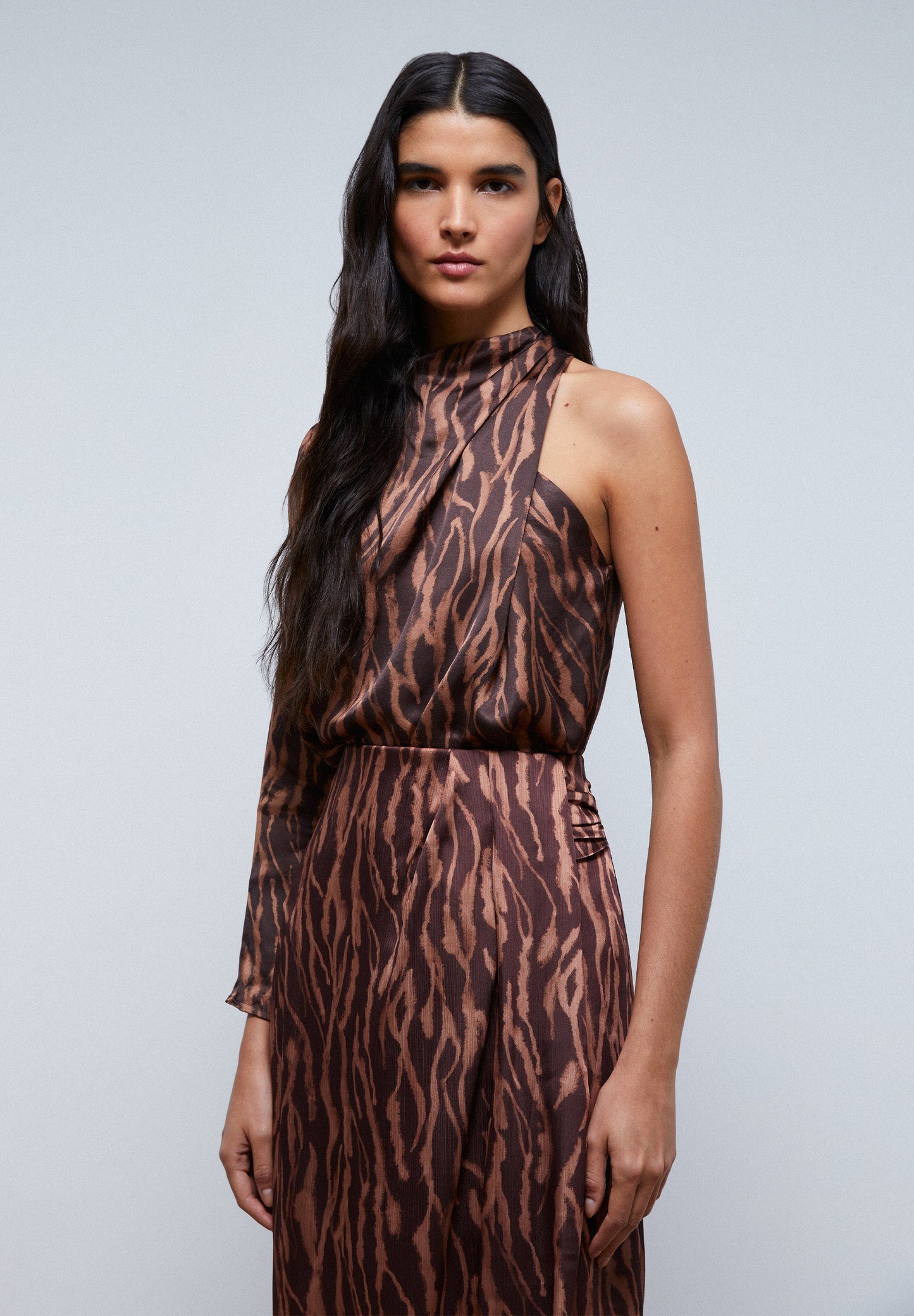 ASYMMETRIC ZEBRA BLOUSE