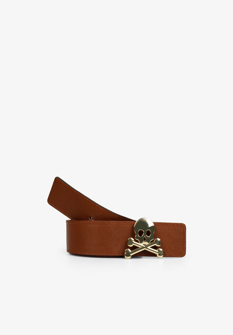 REVERSIBLE BELT WITH SKULL