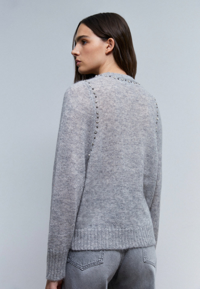 STUD KNIT SWEATER