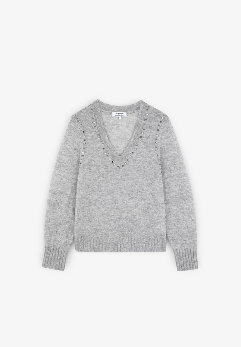 STUD KNIT SWEATER