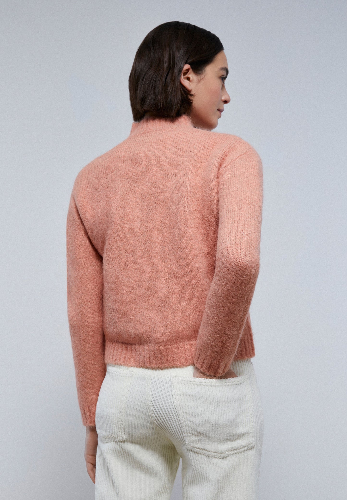 HENLEY NECK KNIT SWEATER