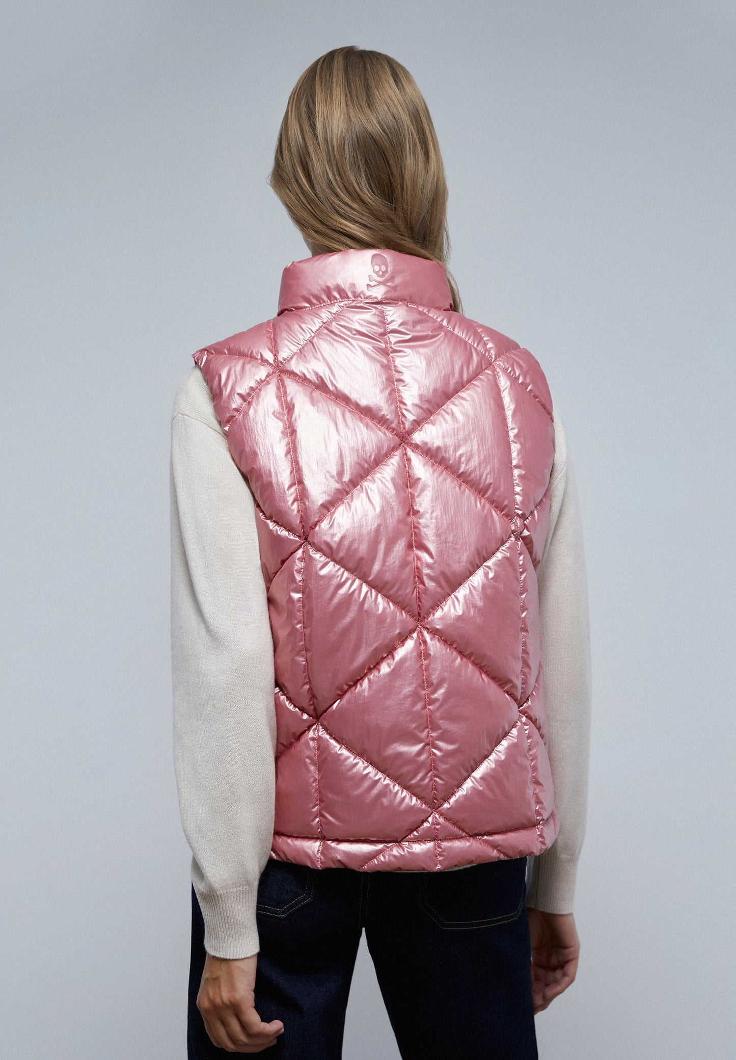 PUFFER VEST WITH HIGH COLLAR