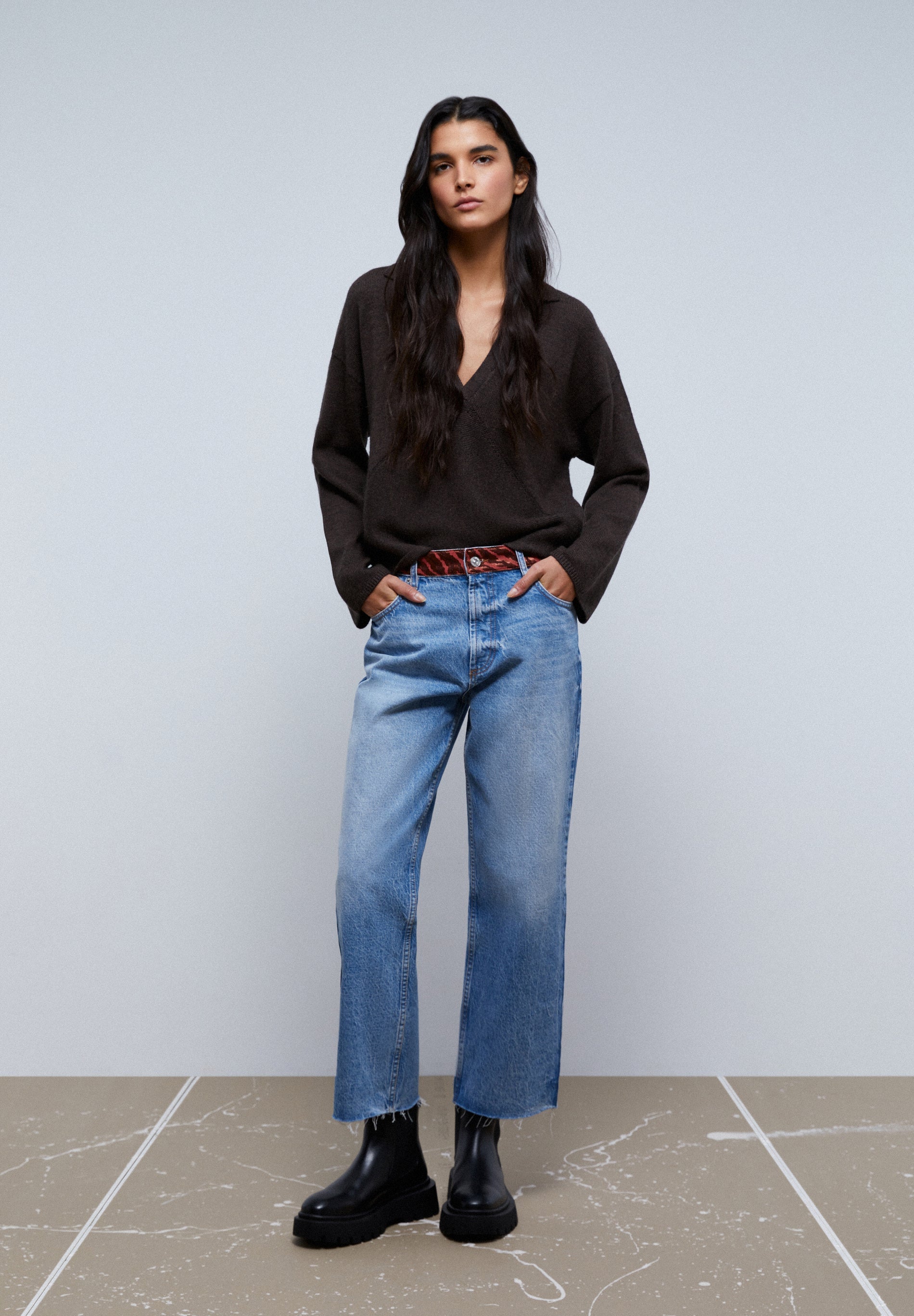 JEANS WITH ZEBRA PRINT