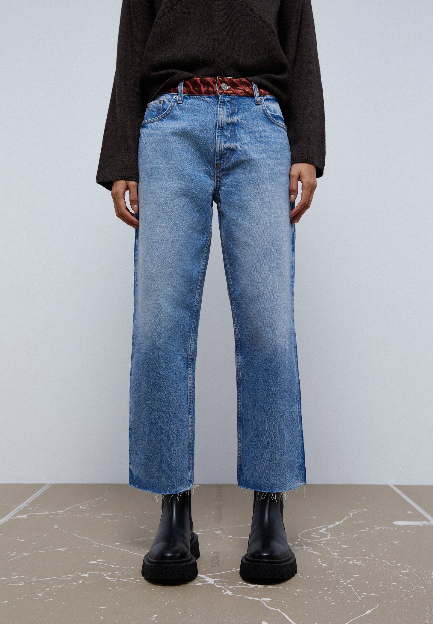 JEANS WITH ZEBRA PRINT