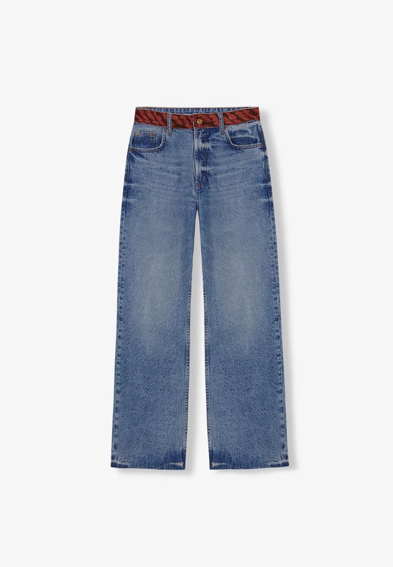 JEANS WITH ZEBRA PRINT