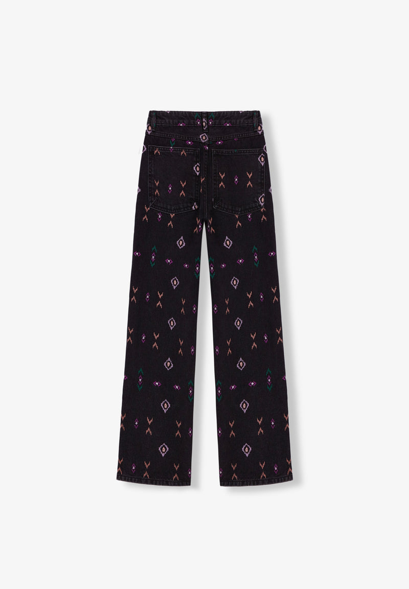 ETHNIC EMBROIDERED JEANS