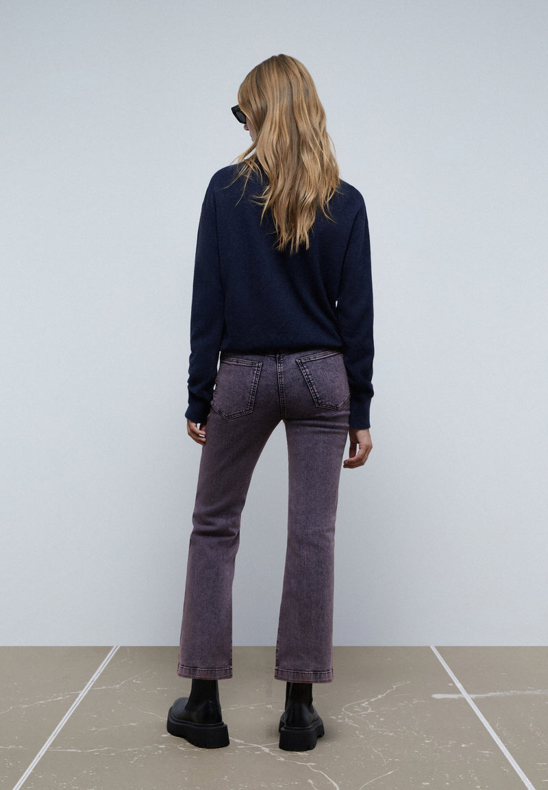 ANKLE FLARED SEAM JEANS
