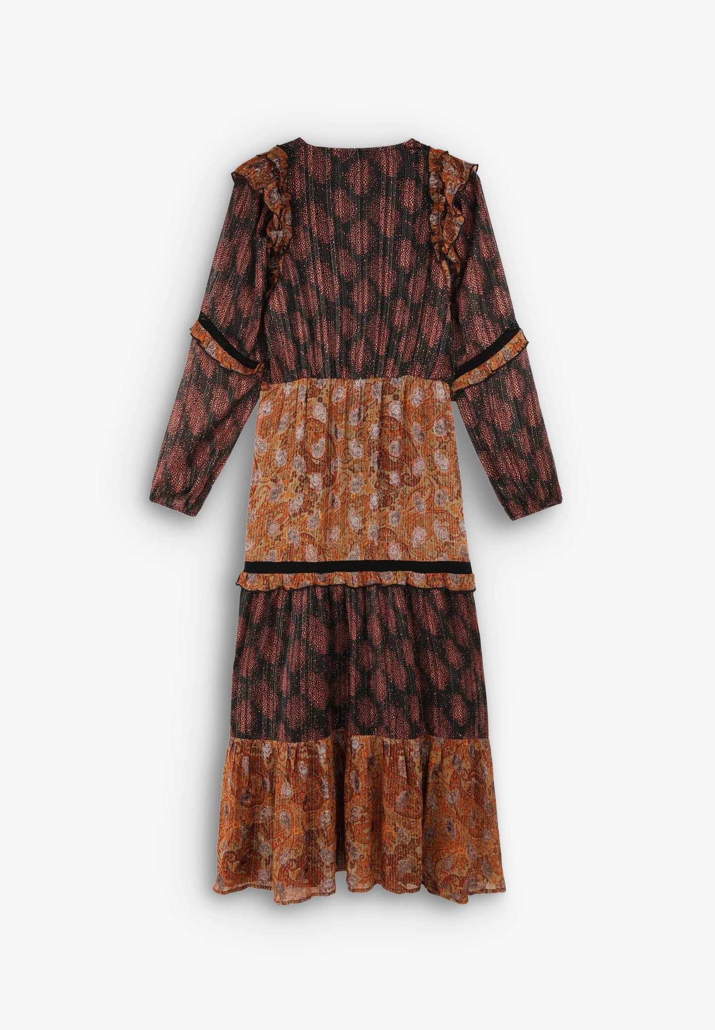 MIDI DRESS WITH LUREX PAISLEY