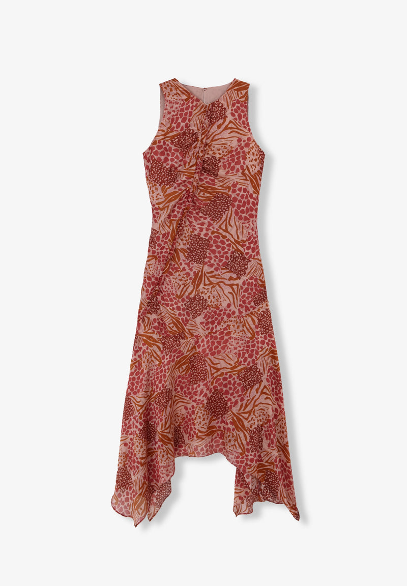 ANIMAL PRINT A-LINE DRESS