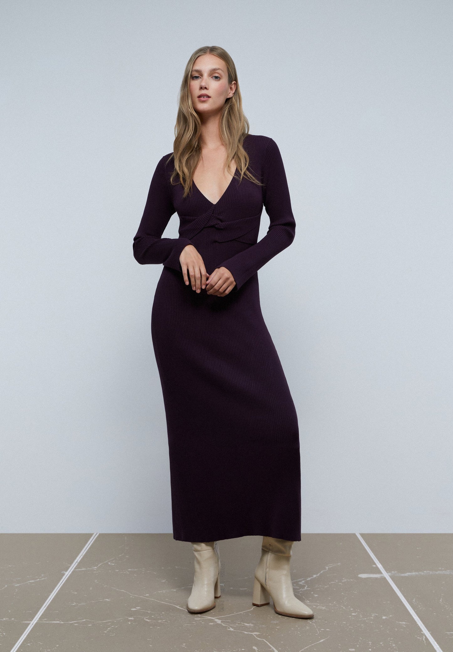 DIAMOND TEXTURED WEAVE DRESS