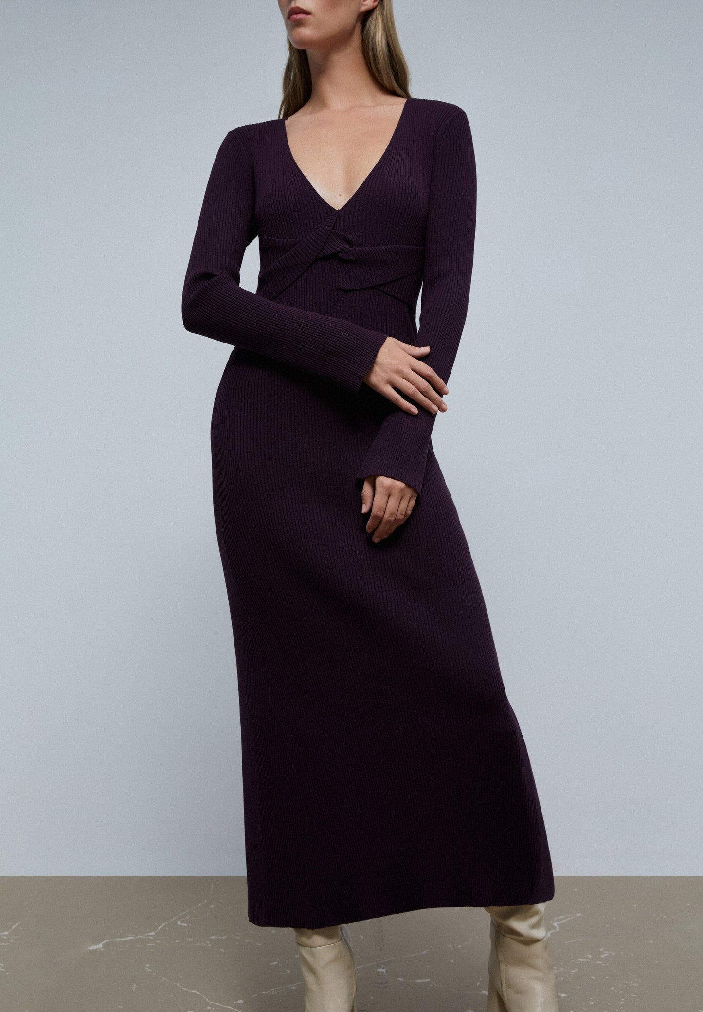 DIAMOND TEXTURED WEAVE DRESS