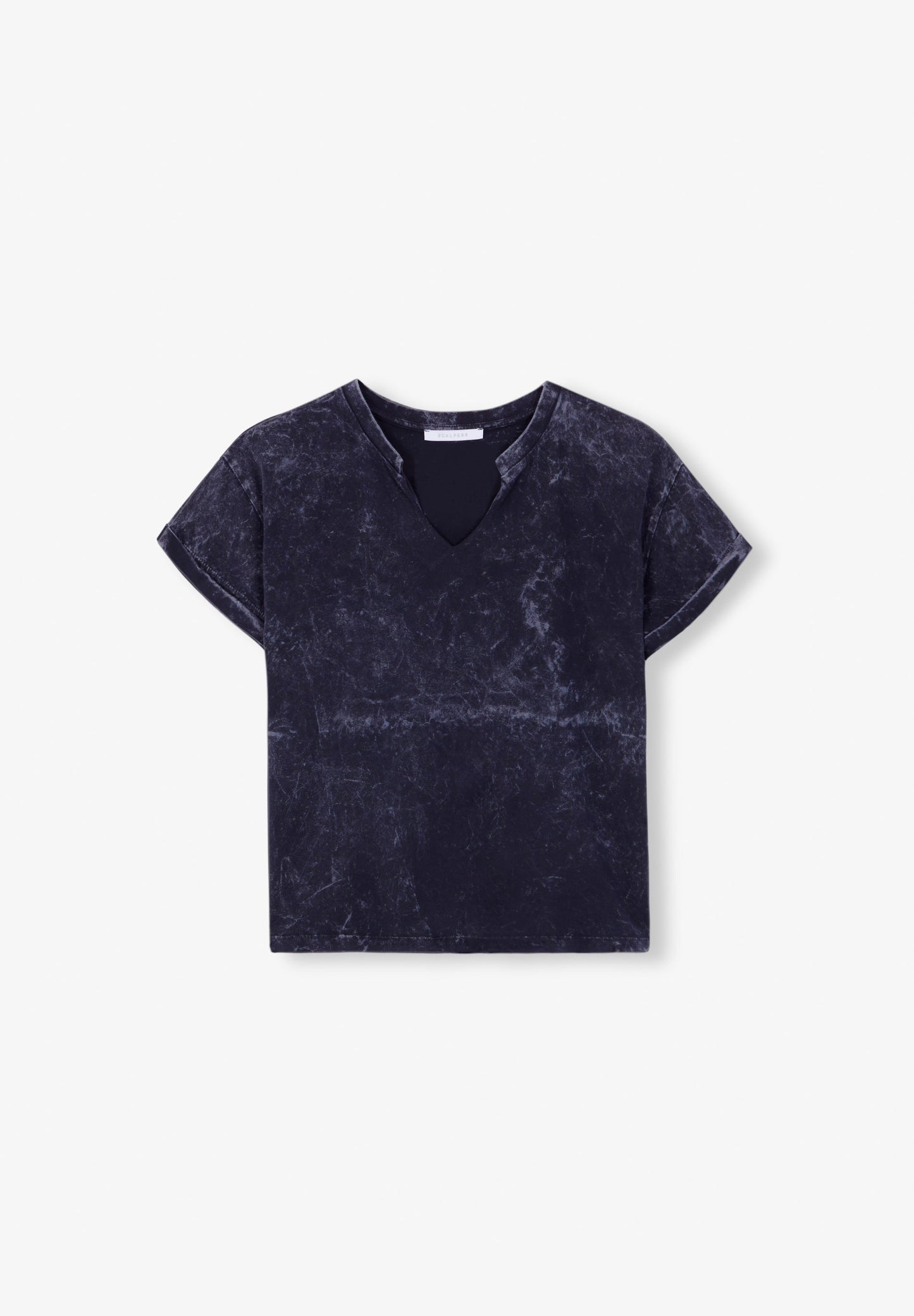 FADED T-SHIRT WITH SKULL STUDS