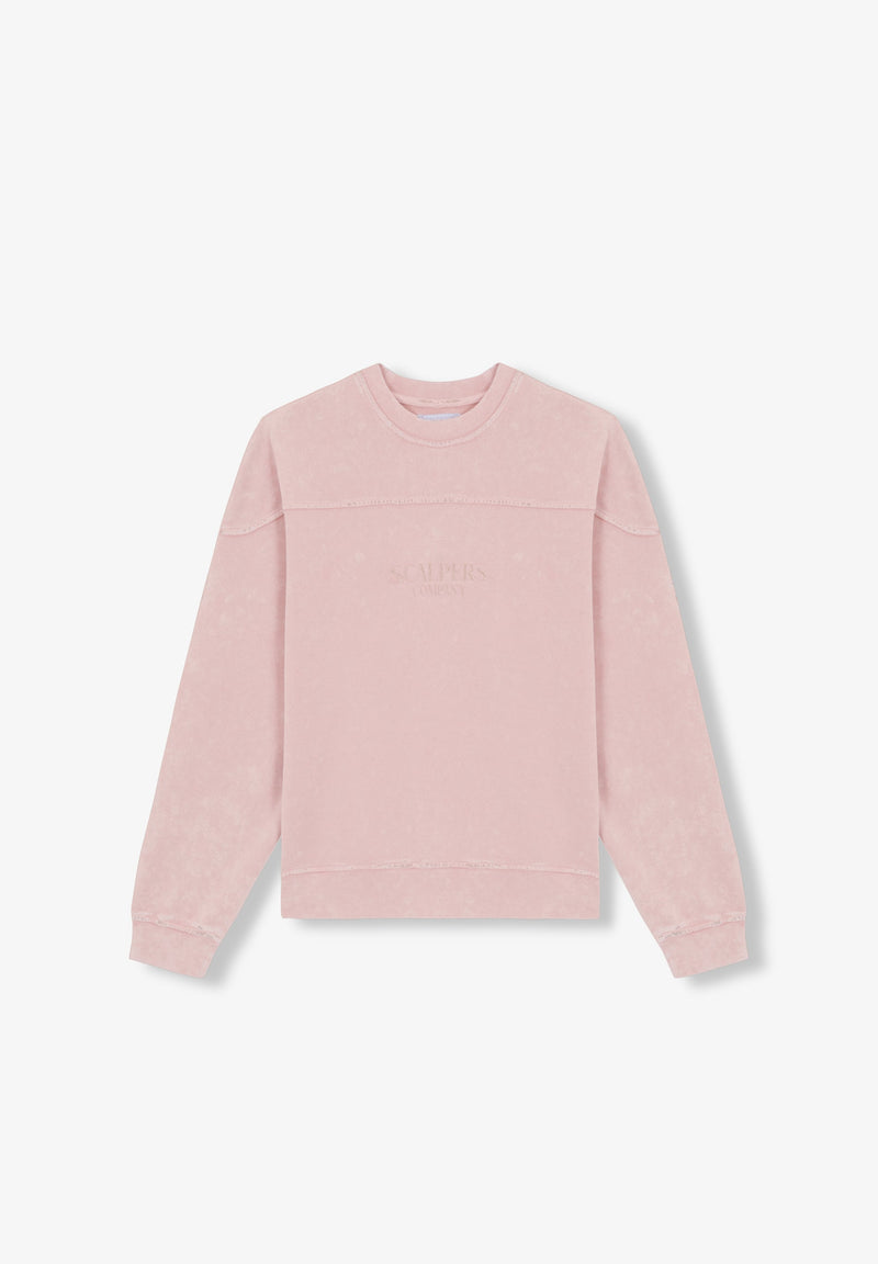 FADED SWEATSHIRT WITH EMBROIDERED LOGO