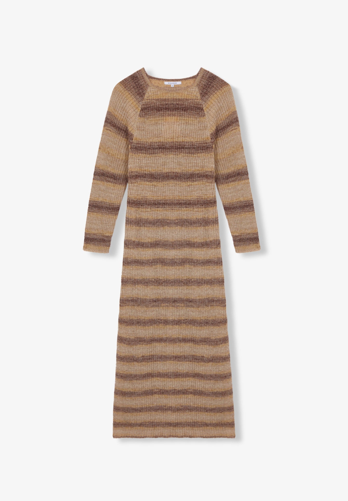 KNITTED MIDI DRESS WITH STRIPES