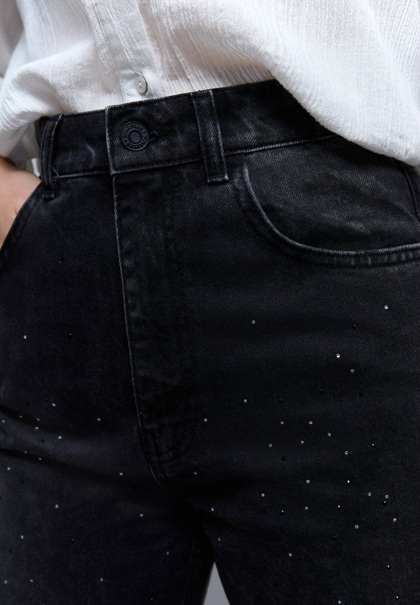 WIDE LEG JEANS WITH GLITTER