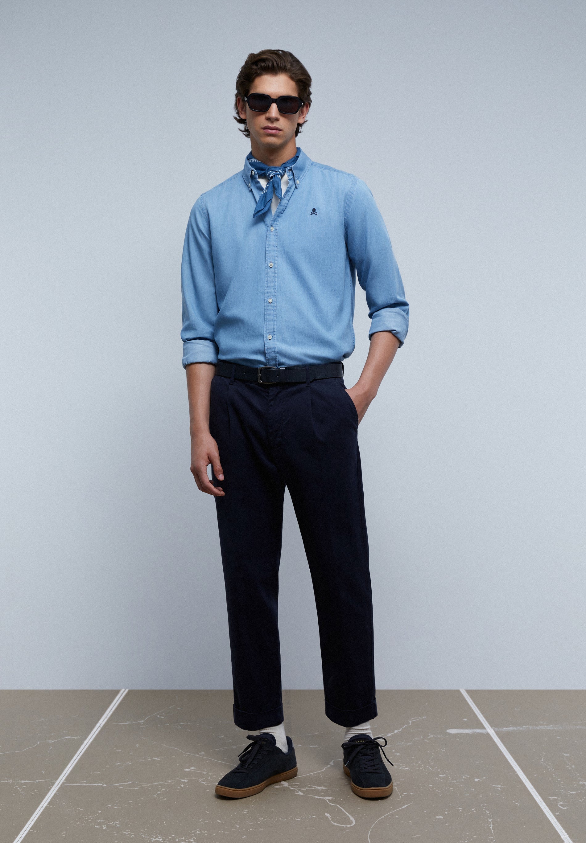 DENIM SHIRT WITH BUTTONS