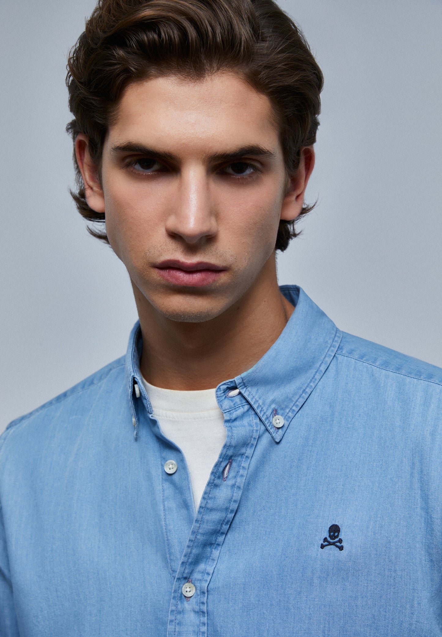 DENIM SHIRT WITH BUTTONS