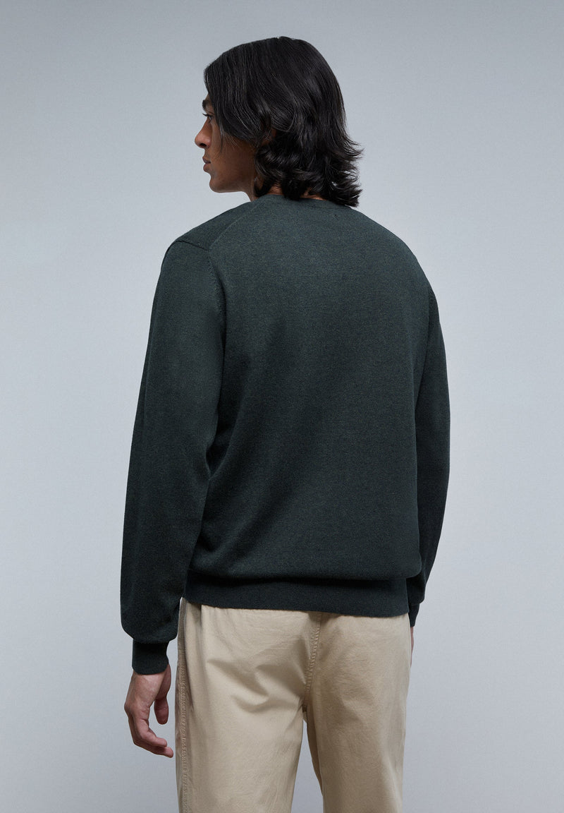V-NECK SWEATER WITH SKULL