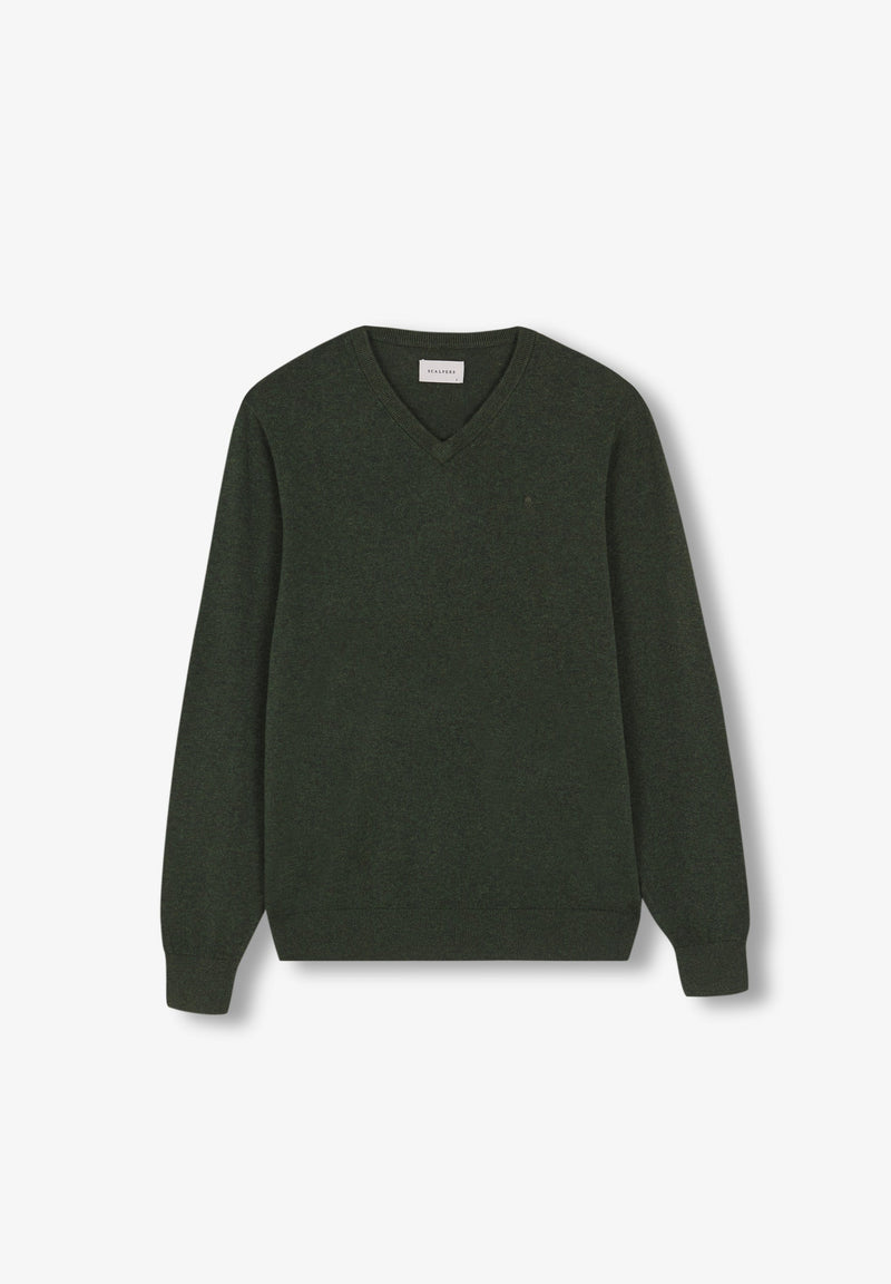 V-NECK SWEATER WITH SKULL