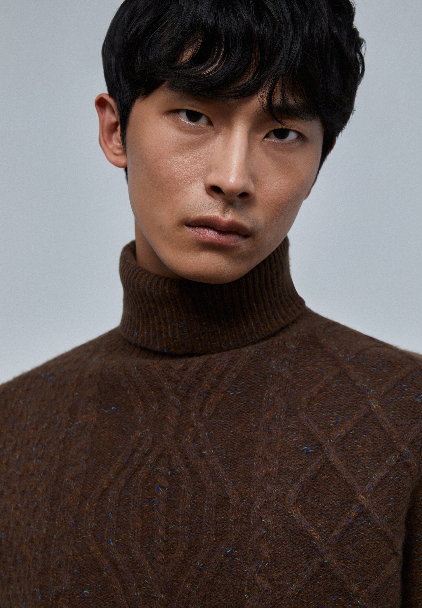 MERINO WOOL TURN-DOWN COLLAR SWEATER