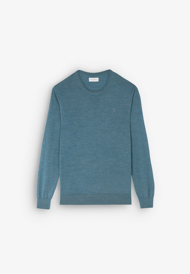 ROUND NECK SWEATER WITH SKULL