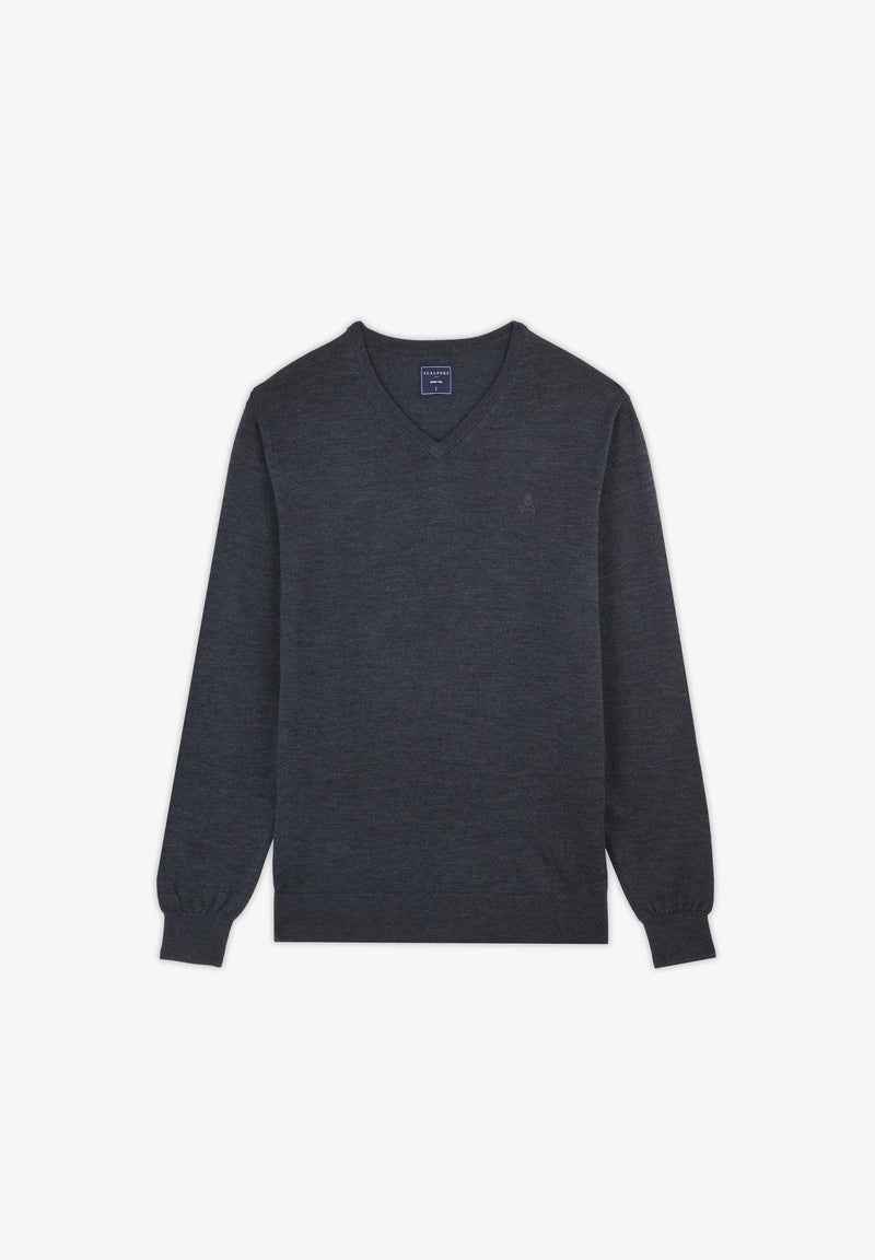 V-NECK WOOL SWEATER